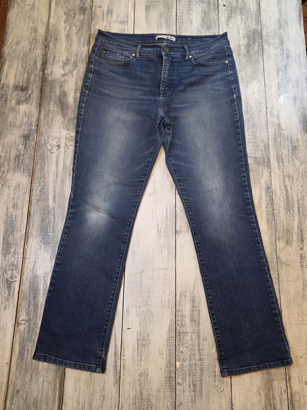 Code Bleu Women's Dark Wash Classic Straight Leg Jeans sz 10 Short